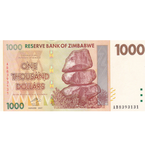 Zimbabue 1000 Dólares Pick...