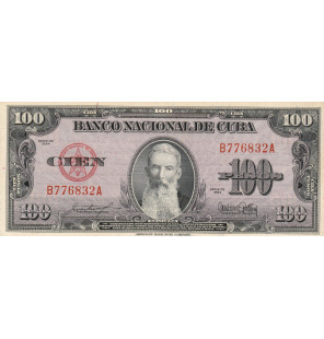 Cuba 100 Pesos 1954 Pick...