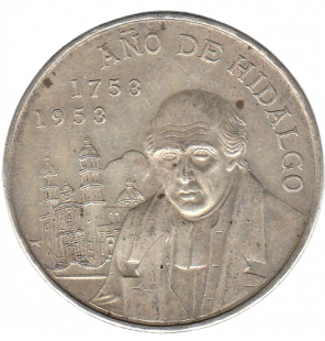 México 5 pesos 1953 KM 468...