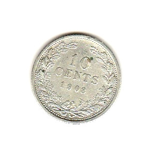 Países Bajos 10 Cents 1903...