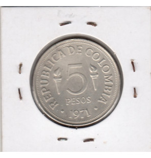 Colombia 5 Pesos 1971 KM...