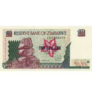 Zimbabue 10 Dólares 1997...