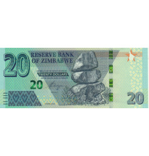 Zimbabue 20 Dólares 2020...