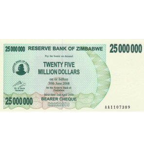 Zimbabue 25.000.000 2008...