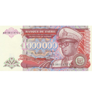 Zaire 1.000.000 Zaires 1993...