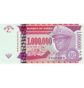 Zaire 1.000.000 Zaires 1996...