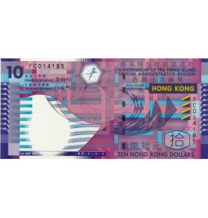 Hong Kong 10 Dolares 2002...