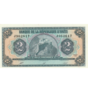 Haiti 2 Gourdes 1990 Pick 254a