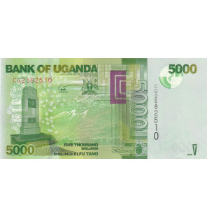 Uganda 5000 Shillings 2019...