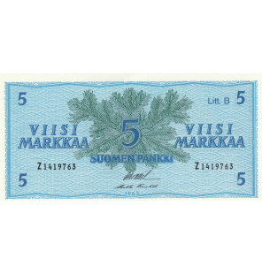 Finlandia 5 Markkaa 1963...