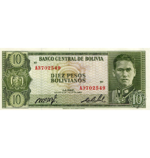 Bolivia 10 Pesos Bolivianos...