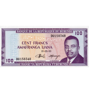 Burundi 100 Francos 1993...