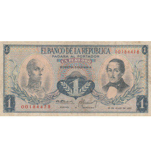 Colombia 1 Peso Oro 1972...
