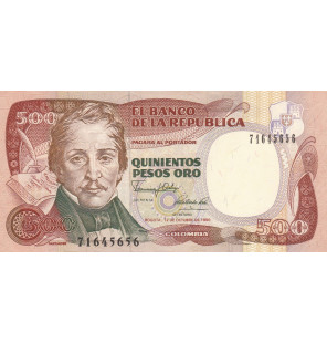 Colombia 500 Pesos Oro 1990...