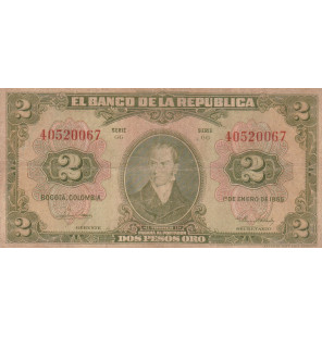 Colombia 2 Pesos 1955 8...