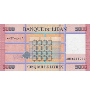 Líbano 5.000 Livres 2021...