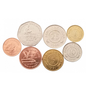 Set de Guayana 7 monedas...