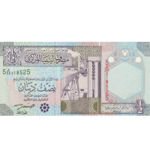Libia 1/2 Dinar 2002 ND...