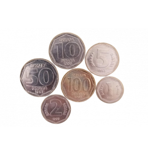 Yugoslavia set de 6 monedas...