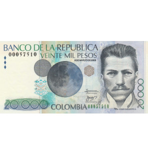 Colombia 20.000 Pesos 2005...