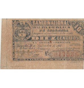 Colombia 10 Centavos 1900...