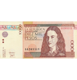 Colombia 10.000 Pesos 2007...