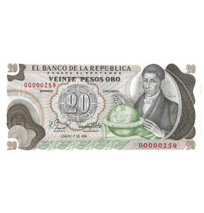 Colombia 20 Pesos Oro 1981...