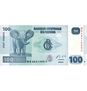 Congo 100 Francos 2013 Pick...