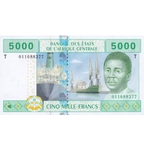 Congo 5.000 Francos 2002...