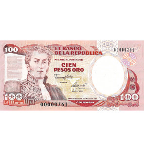 Colombia 100 Pesos Oro 1991...