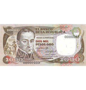 Colombia 2.000 Pesos Oro...