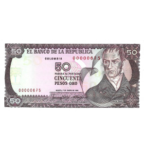 Colombia 50 Pesos 1986...