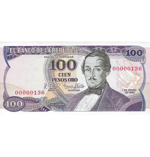 Colombia 100 Pesos Oro 1980...