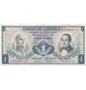 Colombia 1 Peso Oro 1973...
