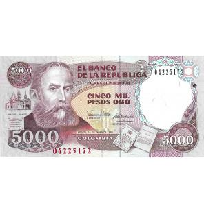 Colombia 5.000 Pesos 1990...