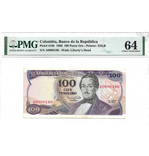 Colombia 100 Pesos Oro 1980...