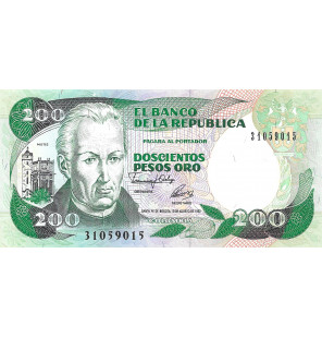 Colombia 200 Pesos 1992 NO UNC