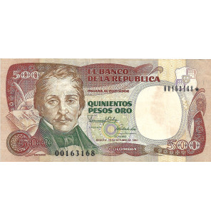 Colombia 500 Pesos Oro 1990...