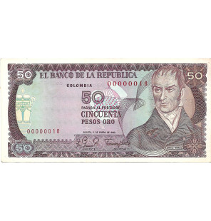 Colombia 50 Pesos Oro 1980....
