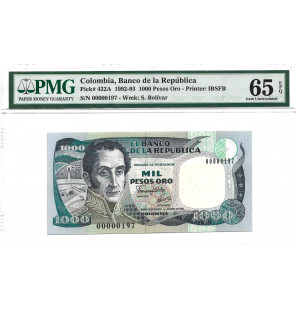 Colombia 1.000 Pesos Oro...