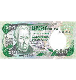 Colombia 200 Pesos Oro...