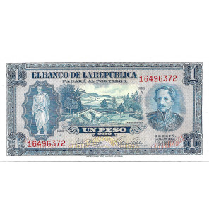Colombia 1 Peso Oro 1953...