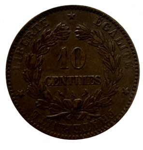 Francia 10 Centimos 1897 KM...