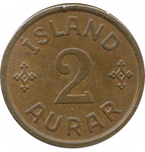Islandia 2 Aurar 1942 KM...