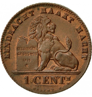 Belgica 1 Céntimo 1887 KM...