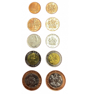 Nigeria set de 5 monedas...