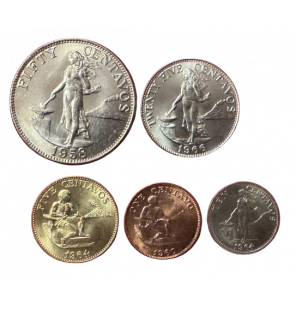 Filipinas set de 5 monedas...