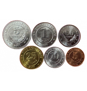 Nicaragua set de 6 monedas...