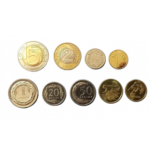 Polonia set de 9 monedas...