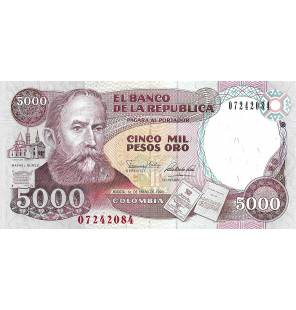 Colombia 5.000 Pesos Oro 1990